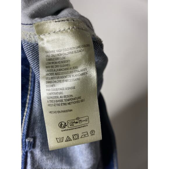 Pilcro Tower Flare Jeans Women's 31 Blue Denim Boho Wide Leg Cotton Stretch - Picture 7 of 10